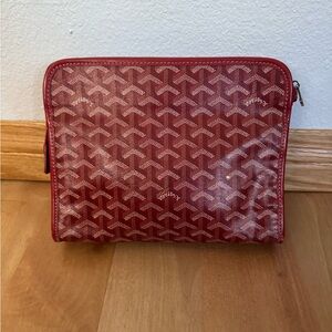 Goyard Red Monogram Pouch
